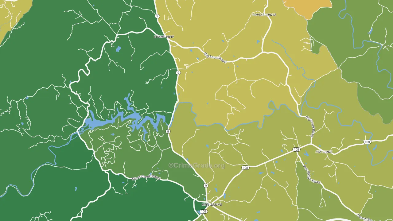 28756, NC Map of Violent Crime Rates