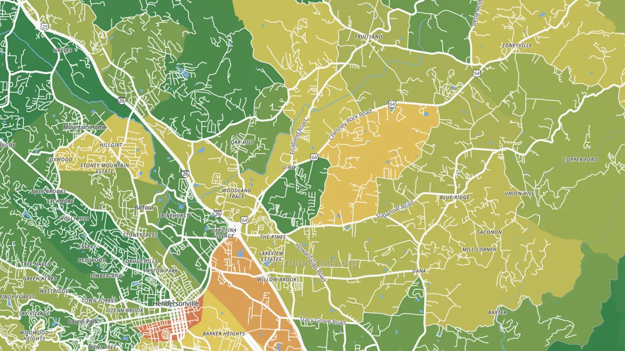 28792, NC Map of Violent Crime Rates