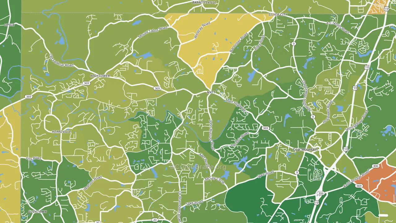30028, GA Map of Violent Crime Rates
