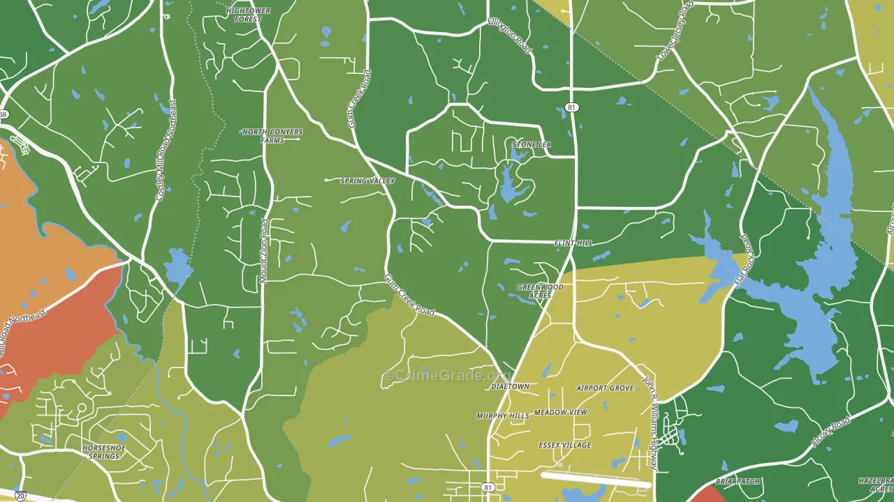30054, GA Map of Violent Crime Rates