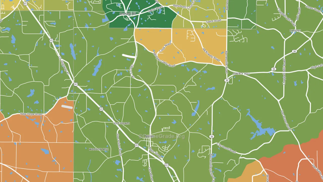 30257, GA Map of Violent Crime Rates