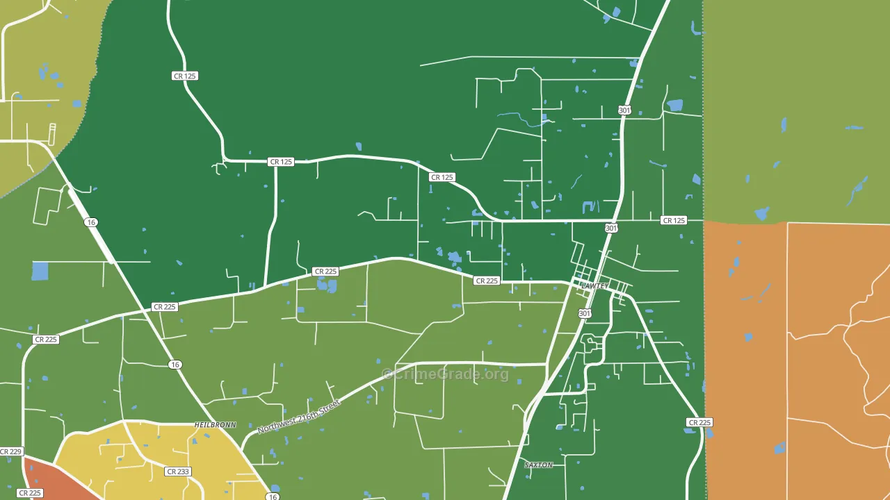32058, FL Map of Violent Crime Rates
