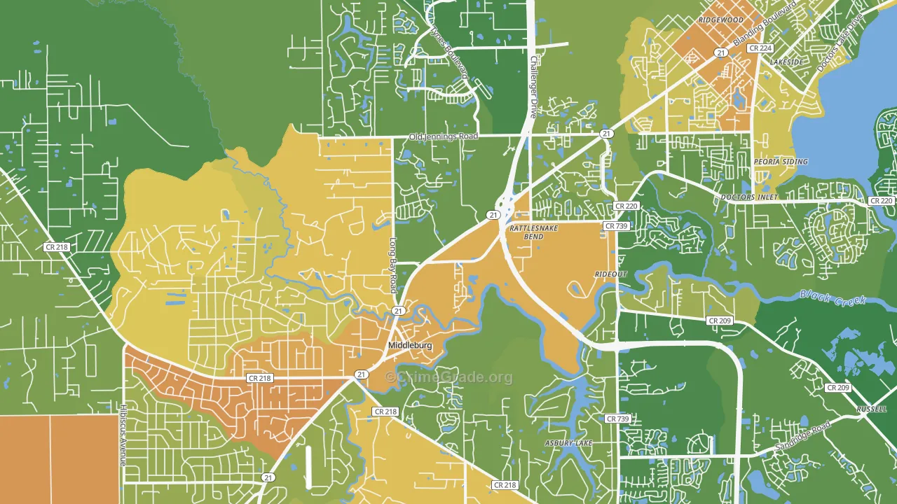 32068, FL Map of Violent Crime Rates