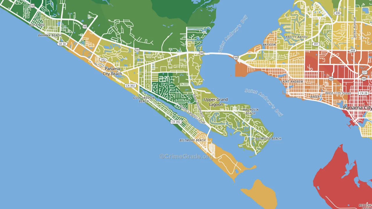 32408, FL Map of Violent Crime Rates