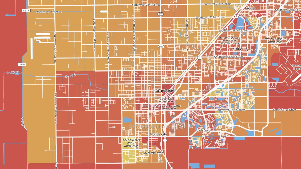 33030, FL Map of Violent Crime Rates
