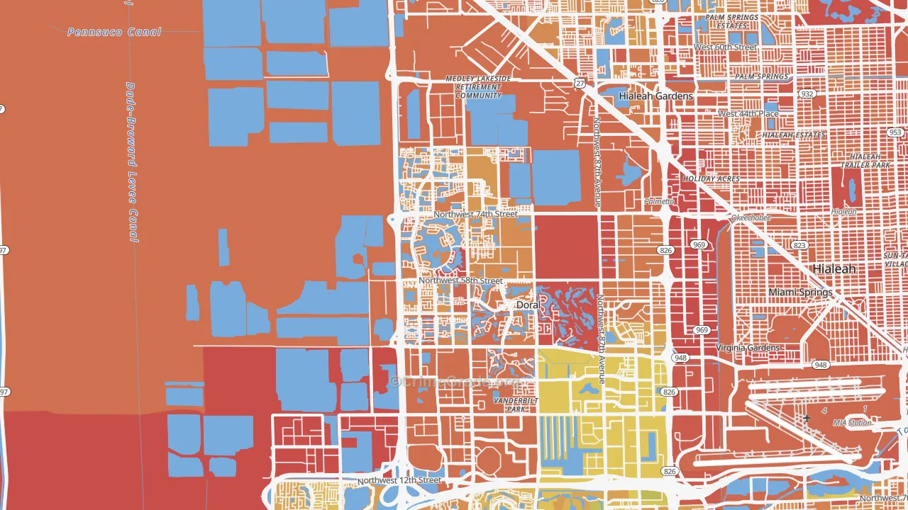 33178, FL Map of Violent Crime Rates