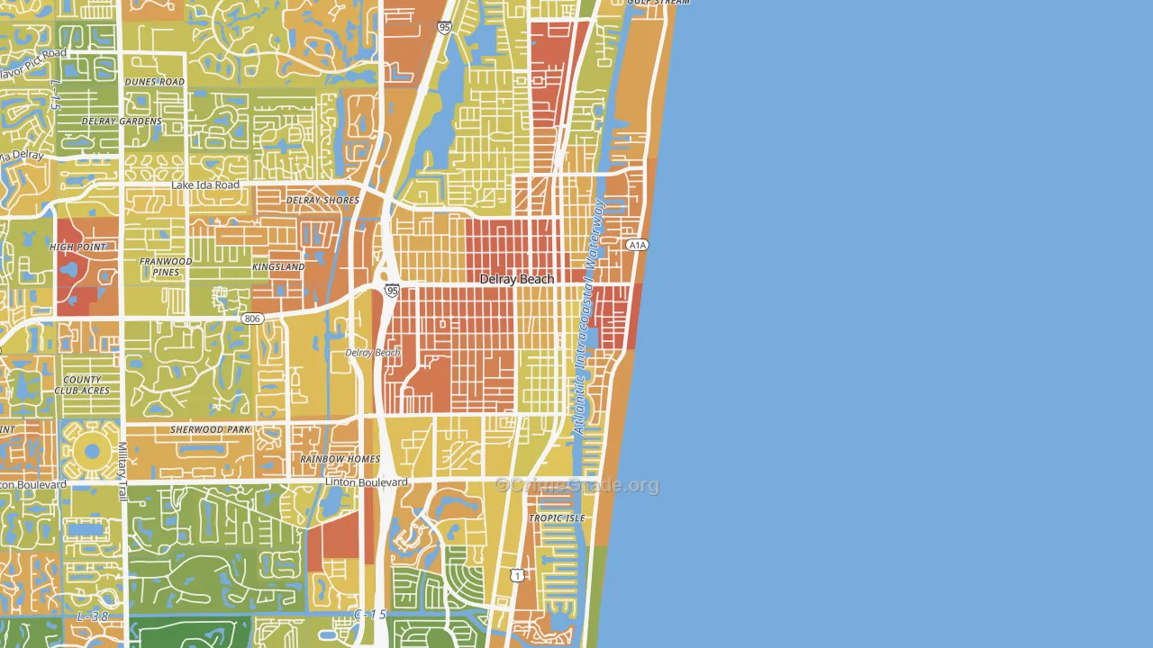 33483, FL Map of Violent Crime Rates
