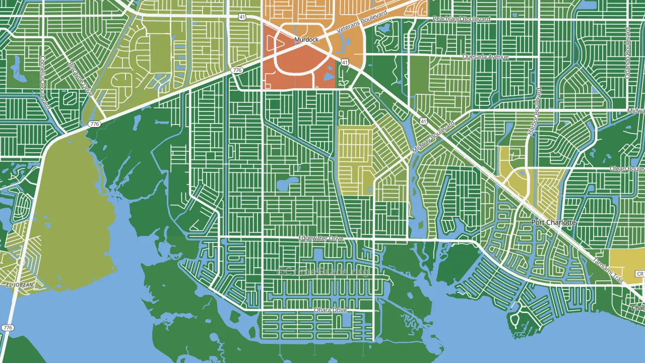 33948, FL Map of Violent Crime Rates
