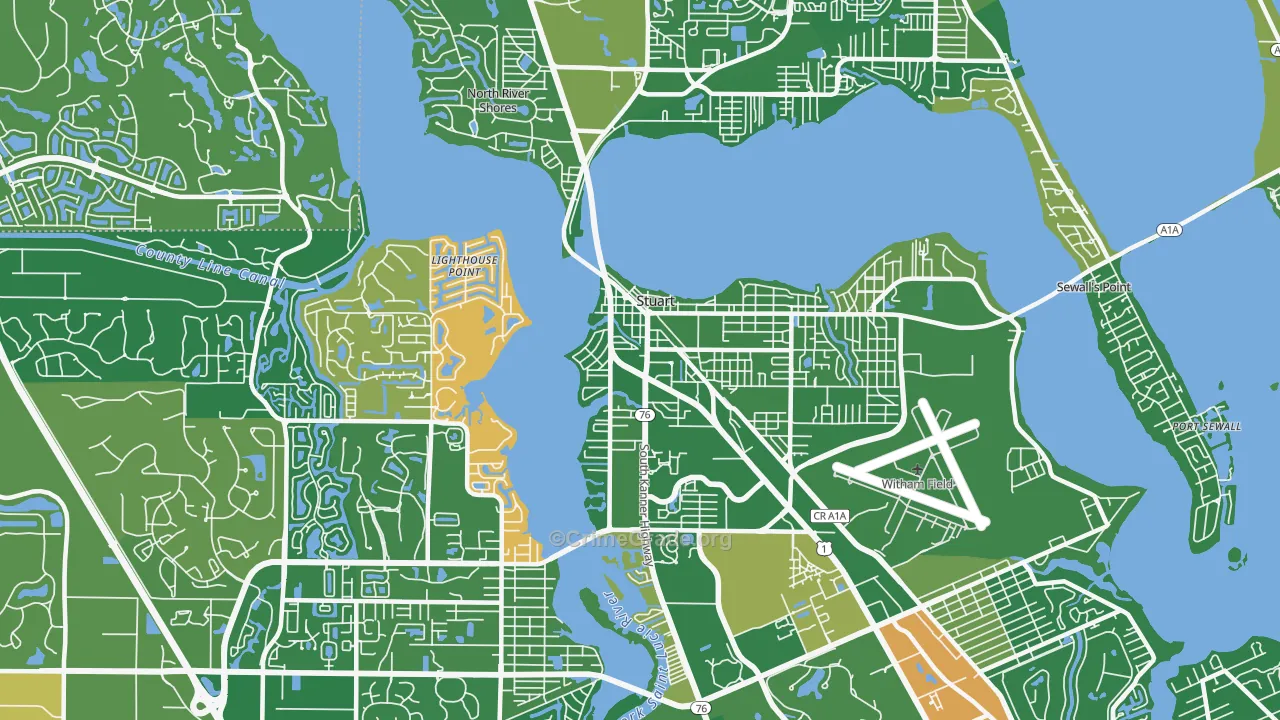 34994, FL Map of Violent Crime Rates