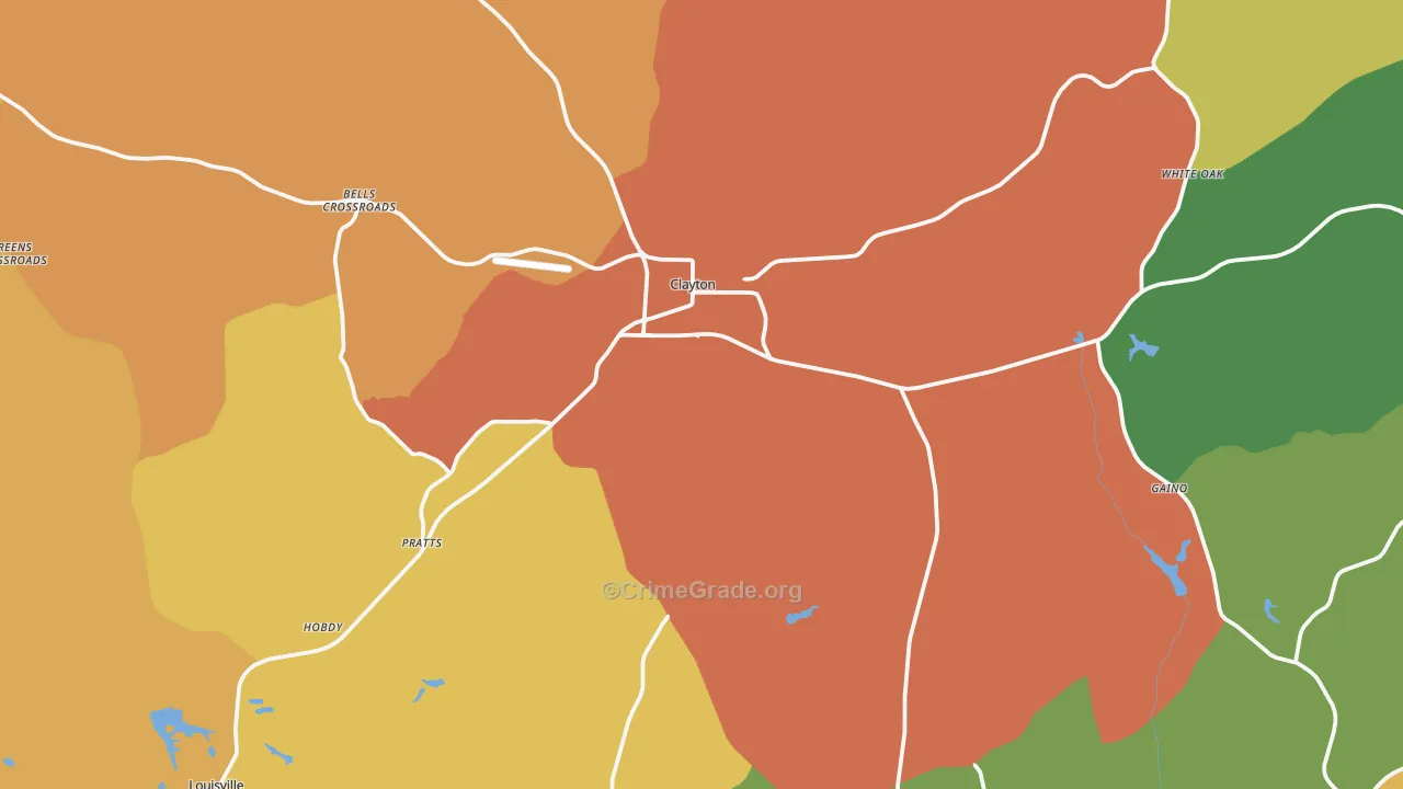 36016, AL Map of Violent Crime Rates