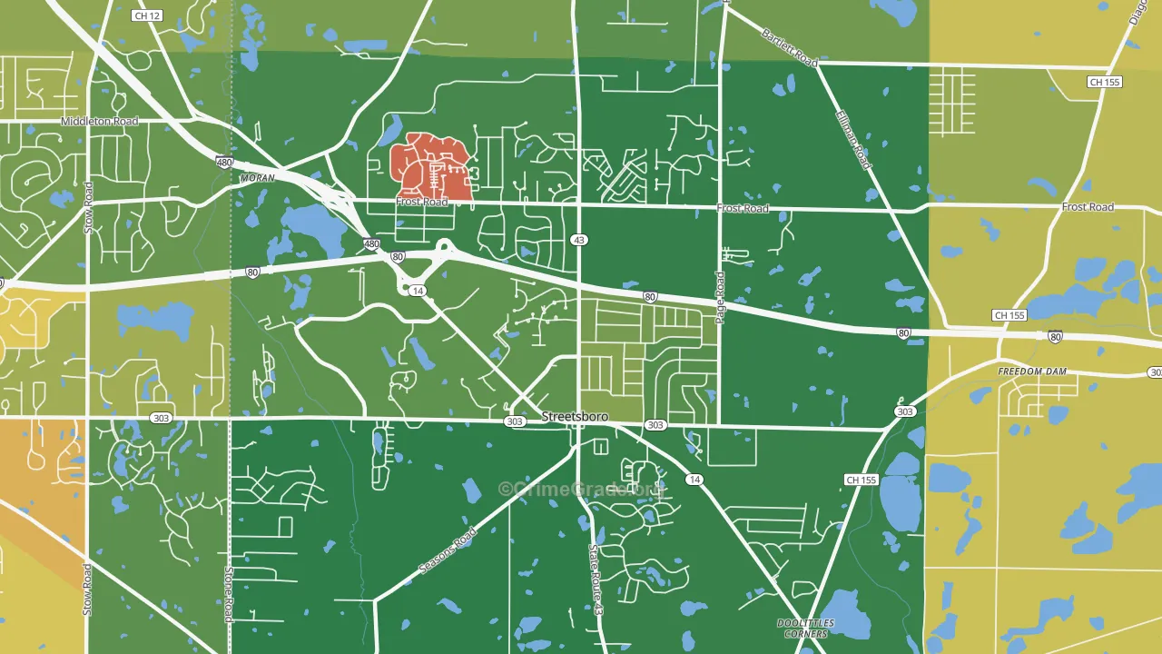 44241, OH Map of Violent Crime Rates