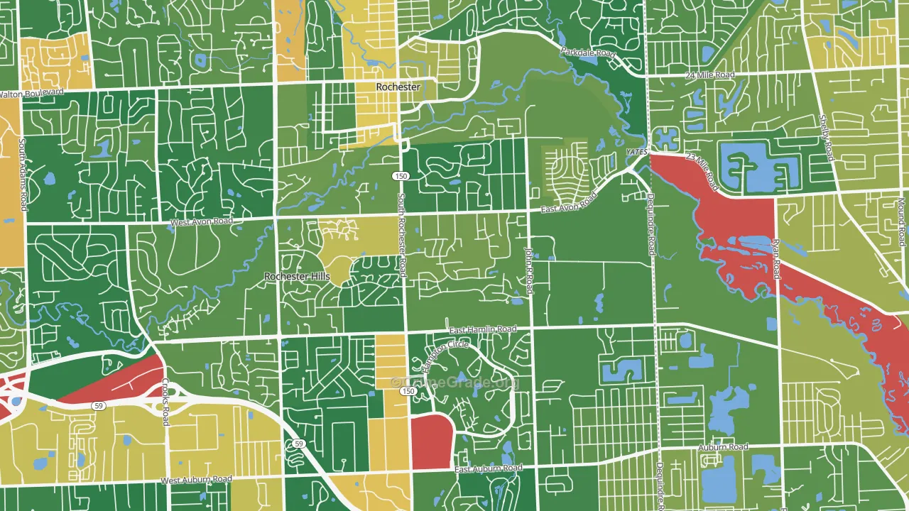 48307, MI Map of Violent Crime Rates