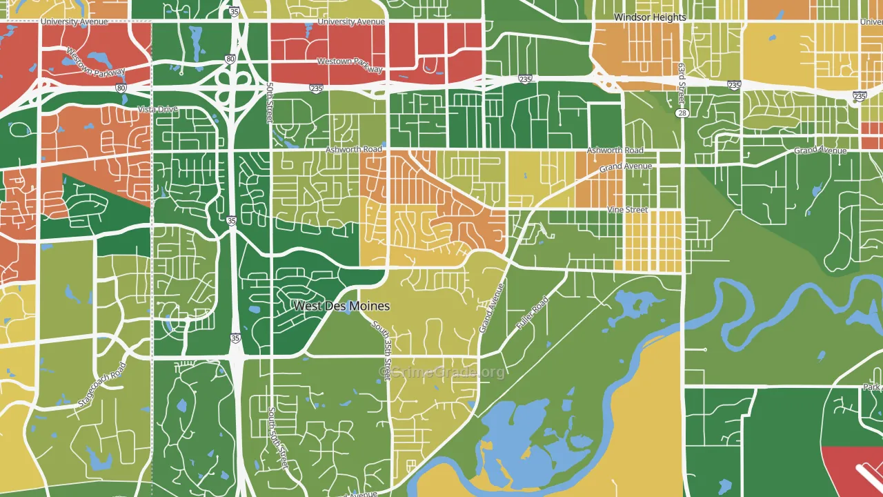 50265, IA Map of Violent Crime Rates
