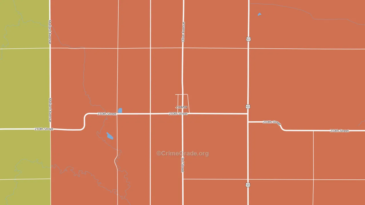 50427, IA Map of Violent Crime Rates