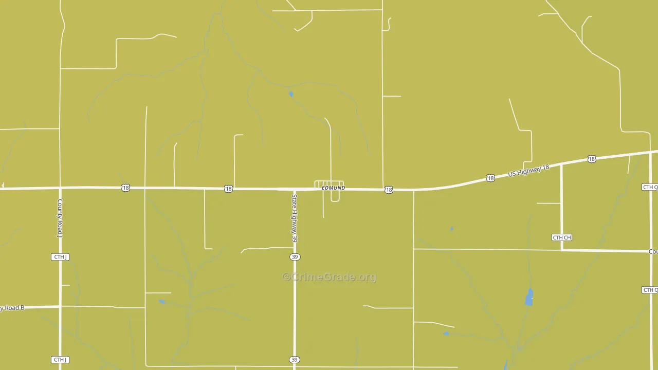 53535, WI Map of Violent Crime Rates