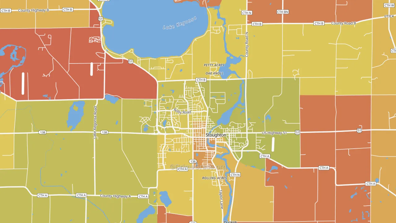 53589, WI Map of Violent Crime Rates