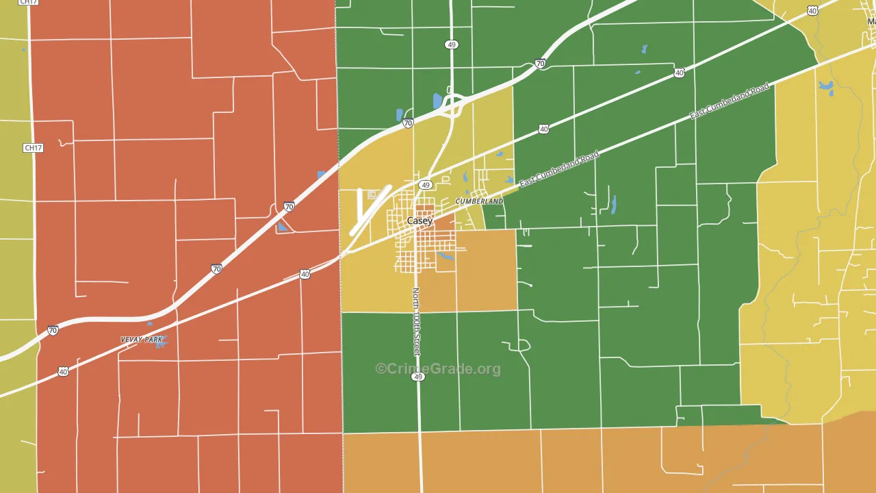 62420, IL Map of Violent Crime Rates