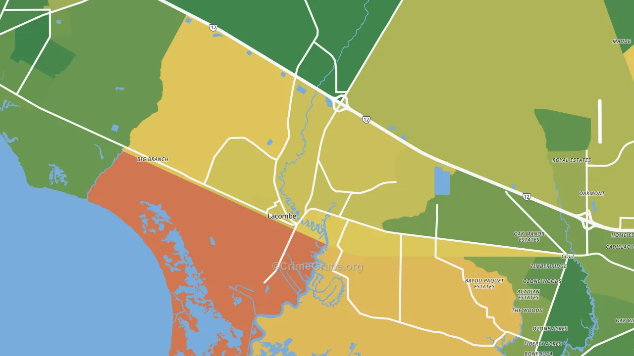 70445, LA Map of Violent Crime Rates