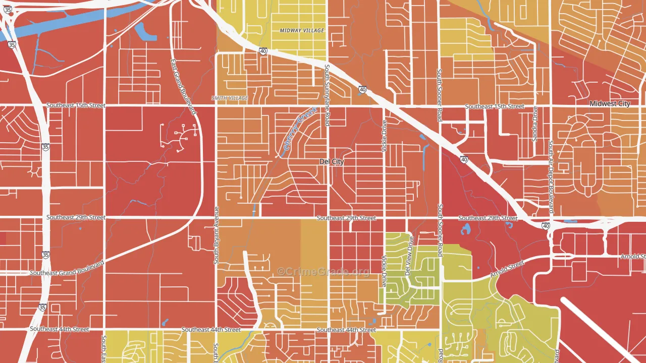 73115, OK Map of Violent Crime Rates