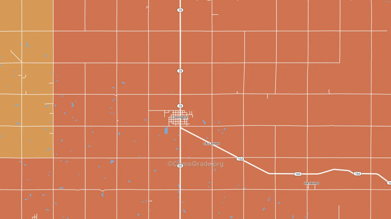 73730, OK Map of Violent Crime Rates