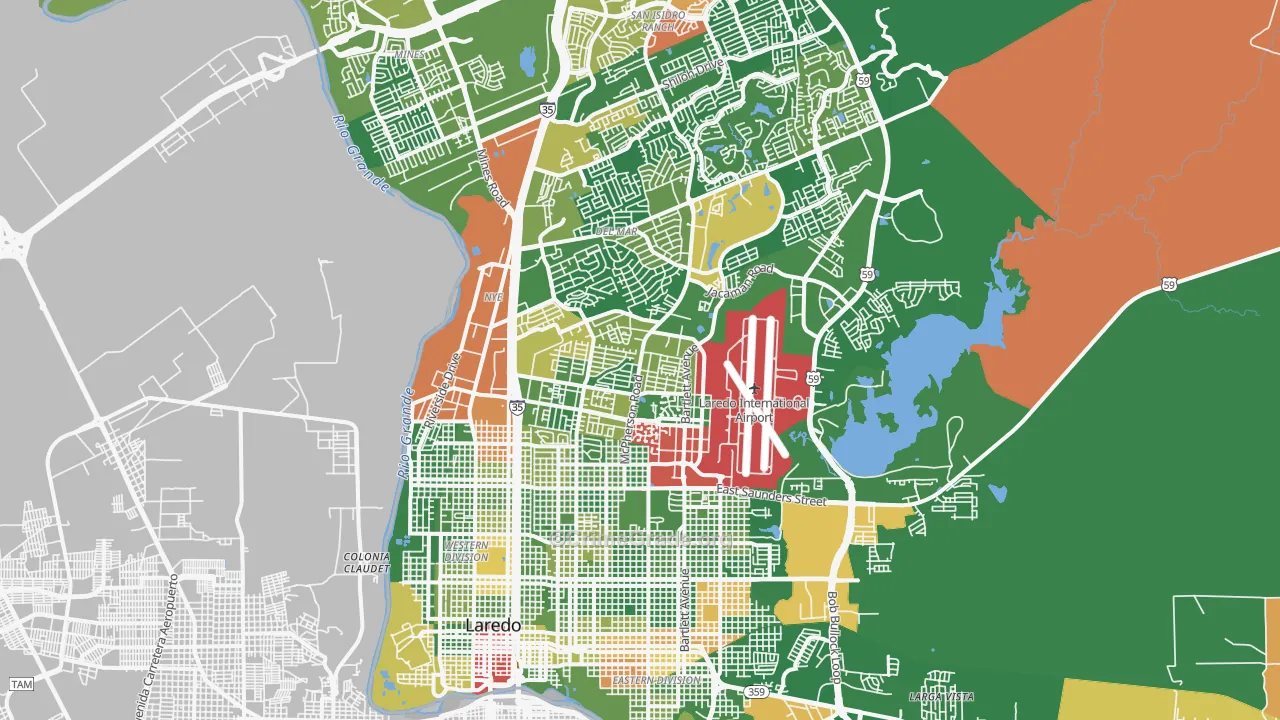 78041, TX Map of Violent Crime Rates