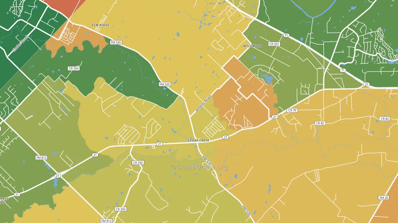 78612, TX Map of Violent Crime Rates