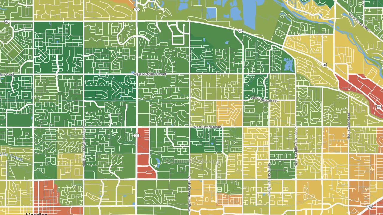 83713, ID Map of Violent Crime Rates