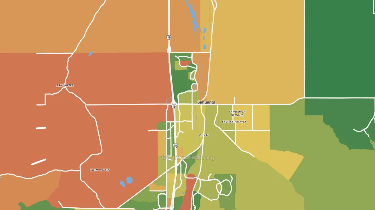 85629, AZ Map of Violent Crime Rates