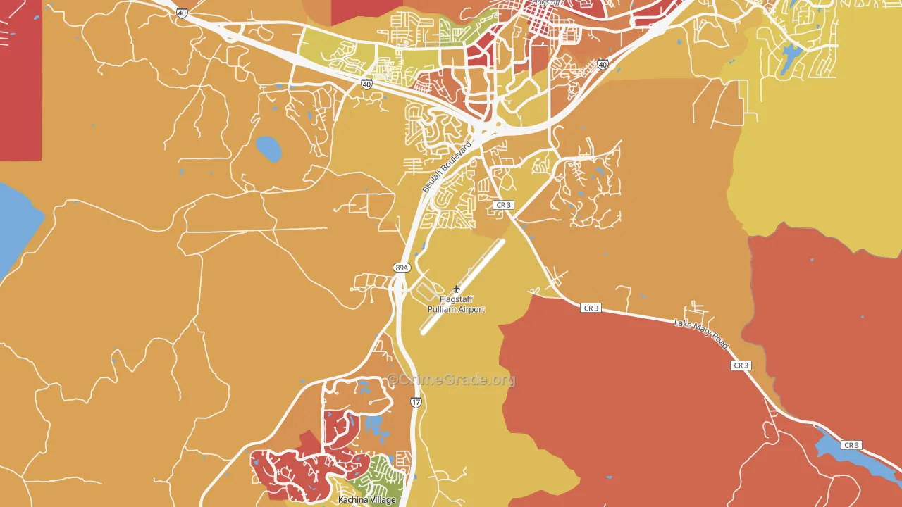 86005, AZ Map of Violent Crime Rates