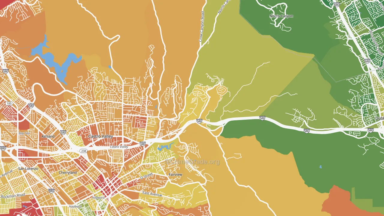 94552, CA Map of Violent Crime Rates