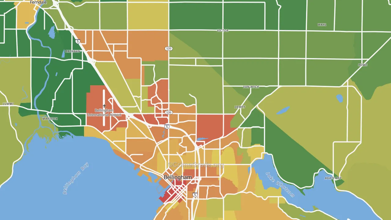 98226, WA Map of Violent Crime Rates