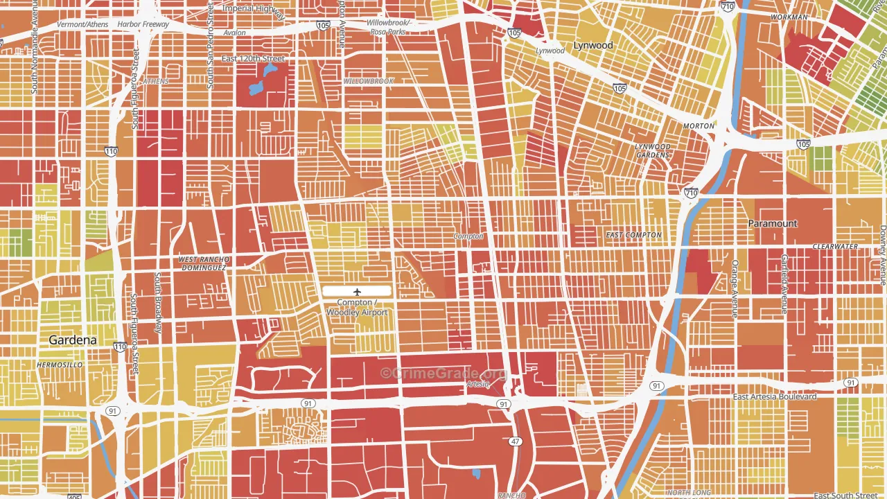 Compton CA Violent Crime Rates And Maps CrimeGrade